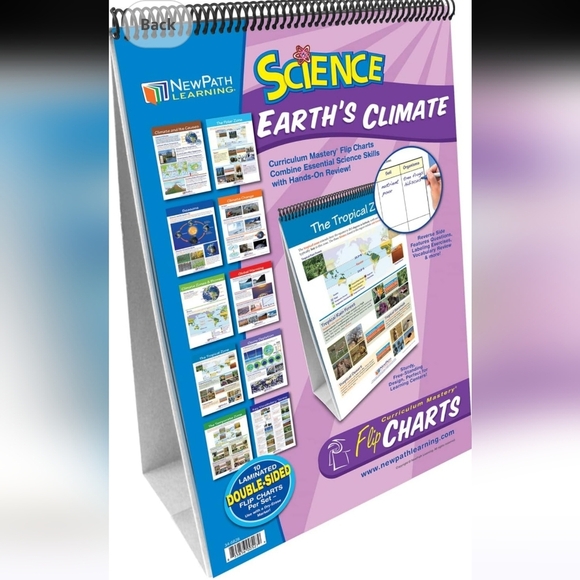 NewPath Learning Earth's Climate Laminated Double-Sided Write-On/Wipe-Off Charts - Picture 1 of 6